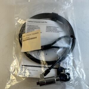 Unbranded‎ Laptop Computer Lock Pro Keyed Security Cable M12958-001 Black NEW